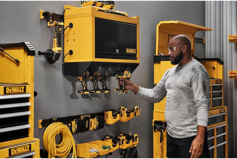 DEWALT Tool Organizer, Wall Mountable, for Power Tools, 500lb Capacity, DEWALT Workshop Storage System Compatible (DWST82824)