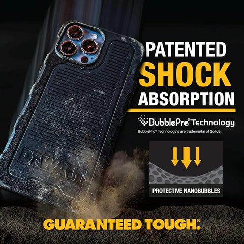DEWALT Heavy Duty Strong Magnetic for iPhone 15 Case Fits MagSafe, Drop Resistant Impact Protective Back Cover, Shockproof Slim Fit for iPhone 15 Phone Case, Matte Black