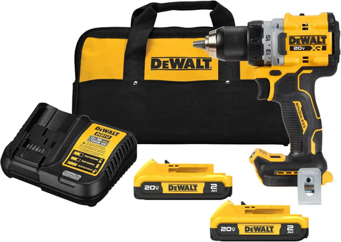 DEWALT 20V MAX XR Cordless Drill/Driver Kit, Brushless, Compact, with 2 Batteries and Charger (DCD800D2)
