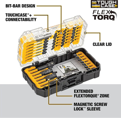 DEWALT Screwdriver Bit Set, 40 Pcs. Impact Ready, FlexTorq Impact Driver Bit Set with Storage Case (DWA2T40IR)