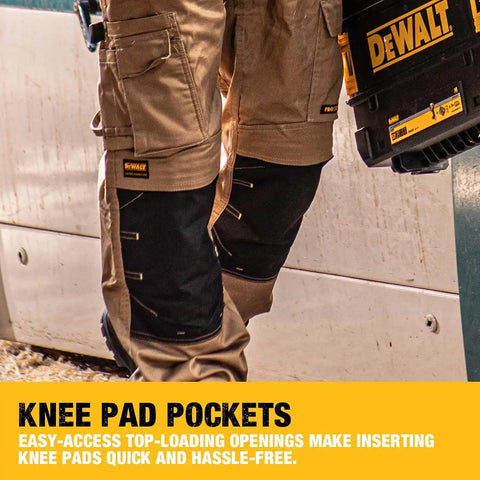 DEWALT Protradesman Men's Loose Fit, Holster Pocket, Cottonpoly Stretch Work Pants