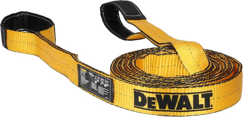 DEWALT DXBC90085 Black/Yellow 2” x 16’ Heavy Duty Lifting Sling - 2 Ply X 6,400lbs Vertical Weight Capacity / 12,800 lb Basket Weight Capacity