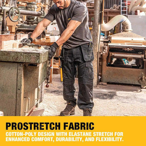 DEWALT Protradesman Men's Loose Fit, Holster Pocket, Cottonpoly Stretch Work Pants