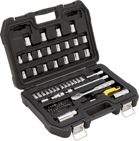 DEWALT 3/8" & 1/4" Drive Socket Set, 61-Piece 6-Point SAE & Metric (DWMT19257)