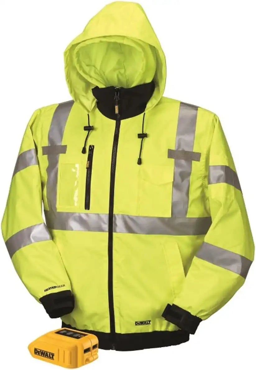 DEWALT DCHJ070B-L 20V/12V MAX Bare High-Vis Heated Jacket, High-Vis, Large