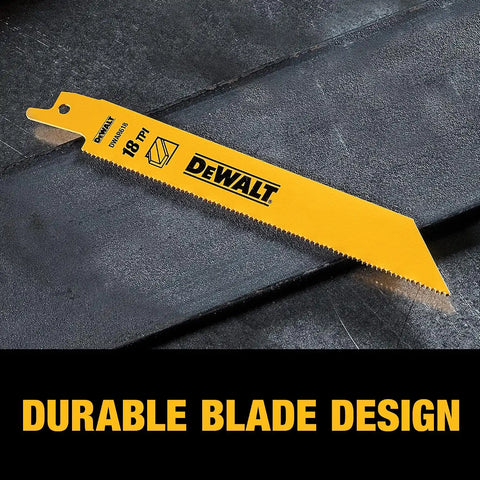 DEWALT Reciprocating Saw Blades, Bi-Metal, Tough Case Set, 15-Piece (DW4890)