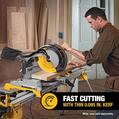 DEWALT 12-Inch Miter Saw Blade, Crosscutting, Tungsten Carbide, 80-Tooth and 32-Tooth, 2-Pack (DW3128P5, DW3123), yellow