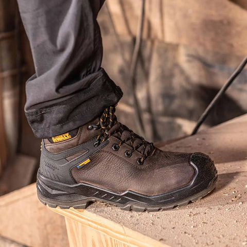 DEWALT Hayes Men's Waterproof, Leather, Steel Toe, Safety Work Boot