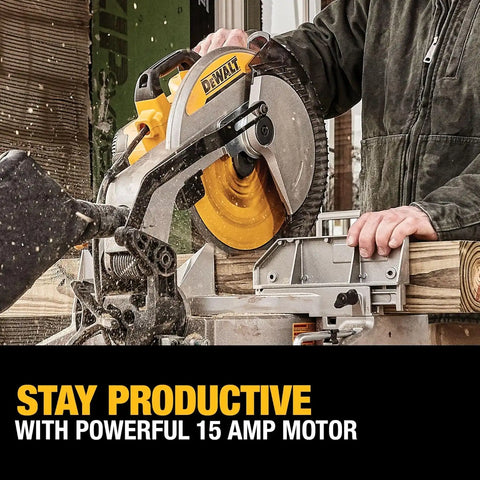 DEWALT 12-Inch Miter Saw, 15-Amp, Single Bevel, Compound (DWS715)