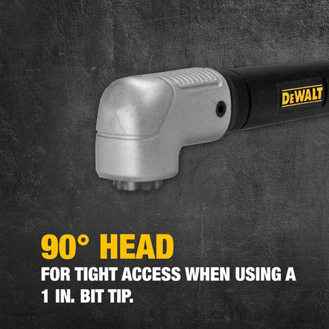 DEWALT Impact Ready 1.5 in Right Angle Drill Attachment, Magnetic Compact Ergonomic 90 Degree Drill Adapter (DWARA120)