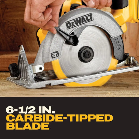 DEWALT 20V MAX 6-1/2-Inch Circular Saw Kit, with 5.0-Ah Battery and Charger (DCS391P1)