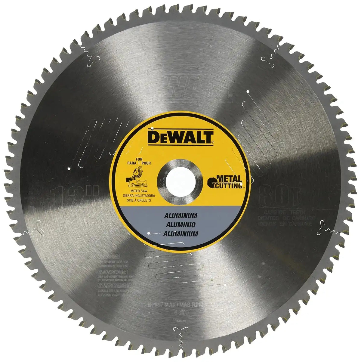 Disco P/ALUMINIO DEWALT 12 X 80 PULG DW7666