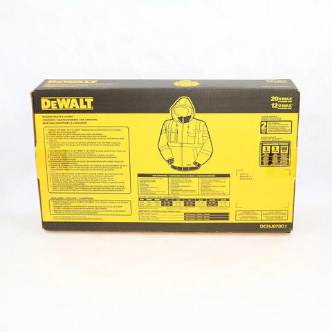 DEWALT DCHJ070C1-L 20V/12V MAX High-Vis Heated Jacket Kit, High-Vis, Large
