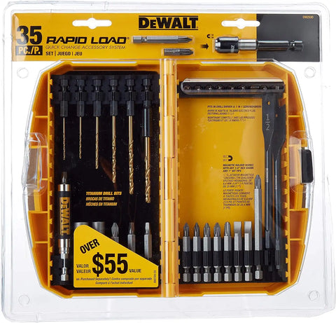 DEWALT Screwdriver Bit Set / Drill Bit Set, Magnetic, Rapid Load, 35-Piece (DW2530)
