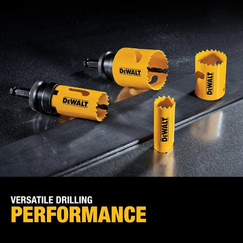 DEWALT Hole Saw Kit, Standard Electrician's Set, Bi-Metal (D180002), Yellow