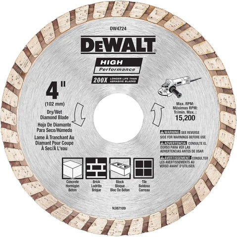 DEWALT DW4724B 4-Inch High Perf Masonry Blade, 10-Pack
