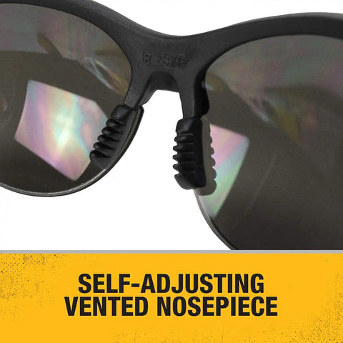 Dewalt DPG58-2C Reinforcer Smoke Lens High Performance Protective Safety Glasses with Rubber Temples
