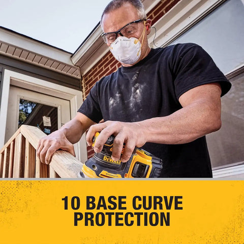 DEWALT DPG51-1C Radius Clear 10 Base Curve Lens Protective Safety Glasses