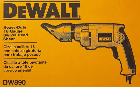 DEWALT Metal Shear, Swivel Head, 18GA (DW890) , Yellow