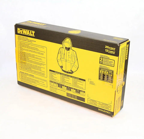 DEWALT DCHJ070C1-L 20V/12V MAX High-Vis Heated Jacket Kit, High-Vis, Large