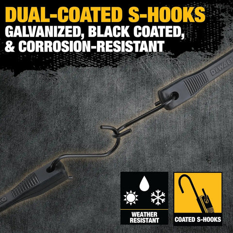 DEWALT DXBC3001015-40 Black 15" Rubber Tarp Straps, 40 Pack
