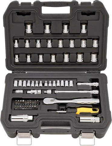 DEWALT 3/8" & 1/4" Drive Socket Set, 61-Piece 6-Point SAE & Metric (DWMT19257)
